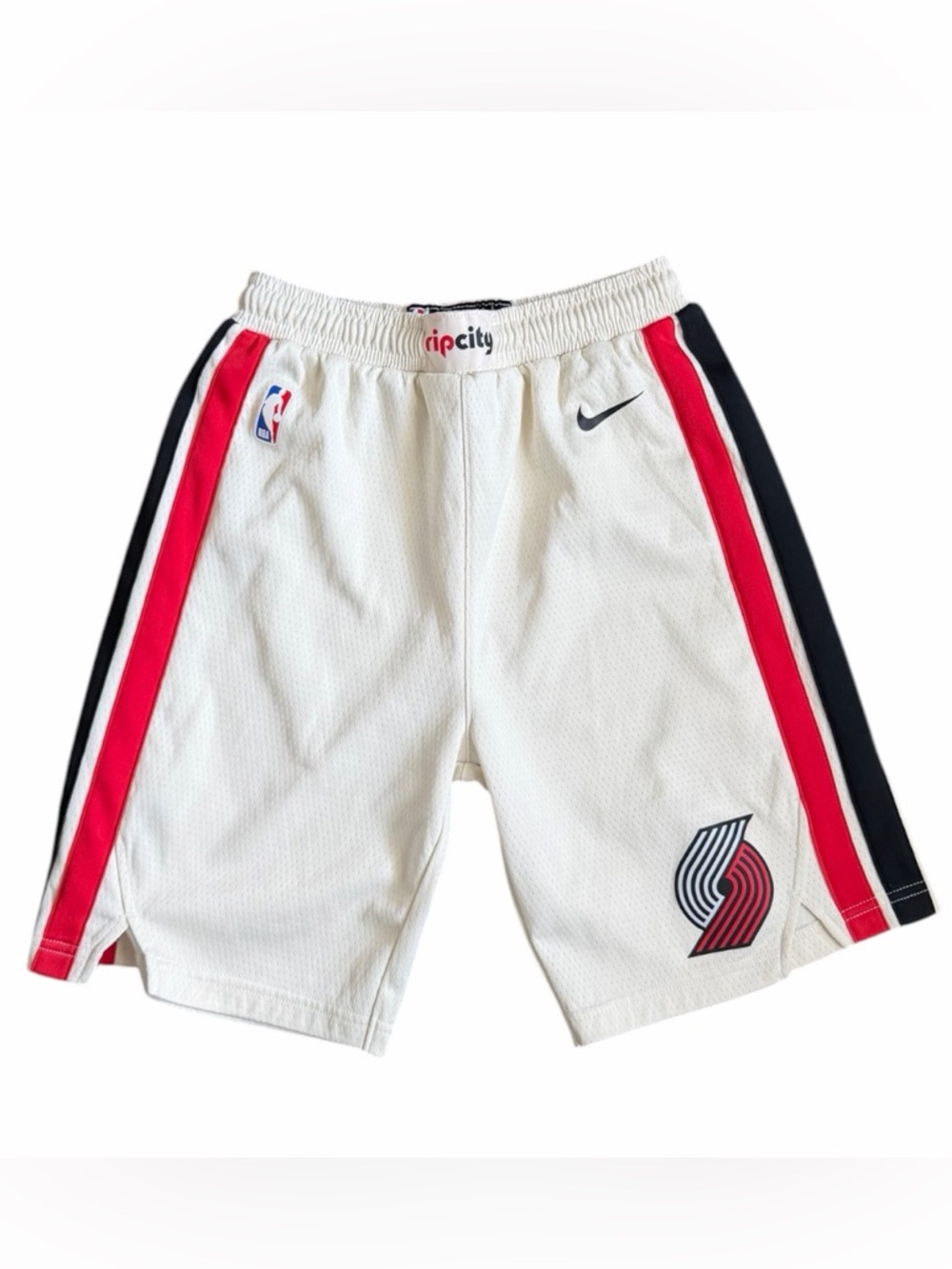 Nike Portland Trail Blazers Rip City Shorts Youth M 10/12 NBA White